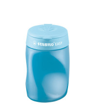 Temperamatite Easy con contenitore  - 3 fori - ergonomico - blu - per mancini - Stabilo