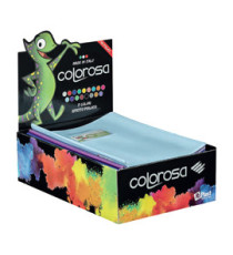 Coprimaxi Gold - c/alette - 21 x 30 cm - PVC - 300 mic - laccato - colori assortiti - Colorosa - expo 60 pezzi Coprimaxi Gold - c/alette - 21 x 30 cm - PVC - 300 mic - laccato - colori assortiti - Colorosa - expo 60 pezzi