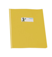 Copriquaderno GreenLine - c/alette - PVC - 220 mic - A5 - lucido coprente - giallo - Colorosa