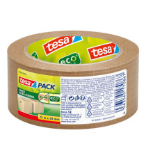 Nastro adesivo Tesapack Eco - paper ultra strong ecoLogo - 25 m x 5 cm - avana - Tesa