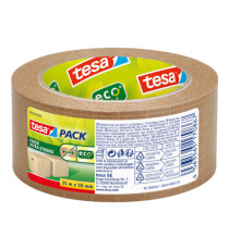 Nastro adesivo Tesapack Eco - paper ultra strong ecoLogo - 25 m x 5 cm - avana - Tesa