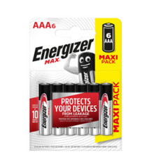 Pila ministilo AAA - 1,5V - Max alcalina - Energizer - blister 6 pezzi