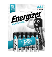 Pila ministilo AAA - 1,5V - Max Plus alcalina - Energizer - blister 6 pezzi