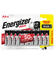 Pila stilo AA - 1,5V - Max alcalina - Energizer - astuccio 16 pezzi