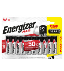 Pila stilo AA - 1,5V - Max alcalina - Energizer - astuccio 16 pezzi