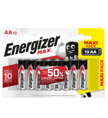 Pila stilo AA - 1,5V - Max alcalina - Energizer - blister 12 pezzi