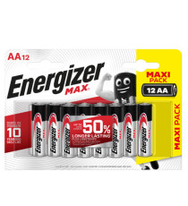 Pila stilo AA - 1,5V - Max alcalina - Energizer - blister 12 pezzi