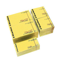Blocchetto biglietti adesivi - giallo - 75 x 125mm - 70gr - 100 fogli - Starline