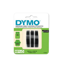 Nastro a rilievo - 9 mm x 3 mt - nero - Dymo - blister 3 nastri