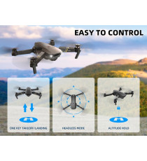 Mini drone quadricottero pieghevole wifi 998 pro, con telecamera HD 720p e telecomando,flip 3D libero uso in spazi aperti