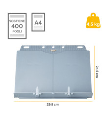 Leggio Booklift - formato A4 - silver - Fellowes Leggio Booklift - formato A4 - silver - Fellowes