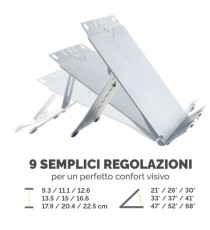 Leggio Booklift - formato A4 - silver - Fellowes Leggio Booklift - formato A4 - silver - Fellowes