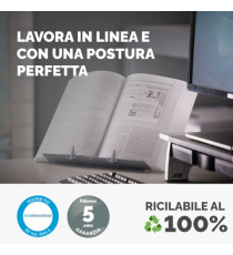 Leggio Booklift - formato A4 - silver - Fellowes Leggio Booklift - formato A4 - silver - Fellowes
