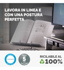 Leggio Booklift - formato A4 - silver - Fellowes Leggio Booklift - formato A4 - silver - Fellowes