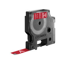 Nastro D1 Durable 1978366 - 12 mm x 3 mt - vinile - bianco/rosso - Dymo Nastro D1 Durable 1978366 - 12 mm x 3 mt - vinile - bianco/rosso - Dymo