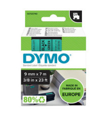 Nastro D1 standard 409190 - 9 mm x 7 mt - PL - nero/verde - Dymo