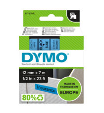 Nastro D1 standard 450160 - 12 mm x 7 mt - PL - nero/blu - Dymo Nastro D1 standard 450160 - 12 mm x 7 mt - PL - nero/blu - Dymo