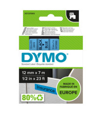 Nastro D1 standard 450160 - 12 mm x 7 mt - PL - nero/blu - Dymo Nastro D1 standard 450160 - 12 mm x 7 mt - PL - nero/blu - Dymo