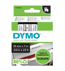 Nastro D1 standard 458000 - 19 mm x 7 mt - PL - nero/trasparente - Dymo