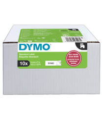 Nastro D1 standard 458030 - 19 mm x 7 mt - PL - nero/bianco - Dymo - value pack 10 pezzi Nastro D1 standard 458030 - 19 mm x 7 mt - PL - nero/bianco - Dymo - value pack 10 pezzi