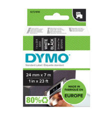 Nastro D1 standard 537210 - 24 mm x 7 mt - PL - bianco/nero - Dymo Nastro D1 standard 537210 - 24 mm x 7 mt - PL - bianco/nero - Dymo