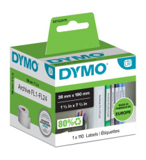 Rotolo 110 etichette LW 990180 - 38 x 190 mm - carta - registratore piccolo - bianco - Dymo Rotolo 110 etichette LW 990180 - 38 x 190 mm - carta - registratore piccolo - bianco - Dymo