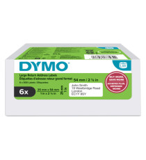 Rotolo 140 etichette LW 2177564 - 25 x 54 mm - carta - removibile - bianco - Dymo - value pack 6 pezzi