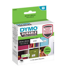Rotolo 160 etichette LW Durable 1976411 - 25 x 54 mm - PP - bianco - Dymo
