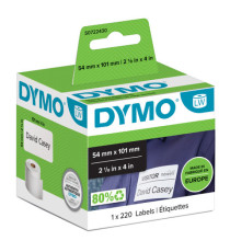 Rotolo 220 etichette LW - 990140 - 54 x 101 - carta - spedizione/badge - bianco - Dymo