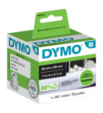Rotolo 260 etichette LW 1983172 - 36 x 89 mm - carta - indirizzi estesi - bianco - Dymo