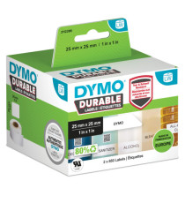 Rotolo 850 etichette LW Durable 1933083 - 25 x 25 mm - PP - bianco - Dymo - conf. 2 rotoli