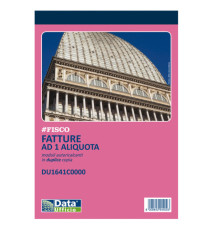 Blocco fatture ad 1 aliquota - 50/2 autoricalcante - 14,8 x 21 cm - DU1641C0000 - Data Ufficio