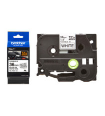 Brother - Nastro laminato flessibile - Nero/Bianco - TZEFX261 - 36mm x 8mt
