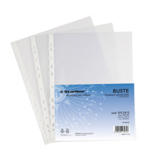 Buste forate Medium - liscio - 22 x 30 cm - trasparente - Starline - conf. 50 pezzi Buste forate Medium - liscio - 22 x 30 cm - trasparente - Starline - conf. 50 pezzi