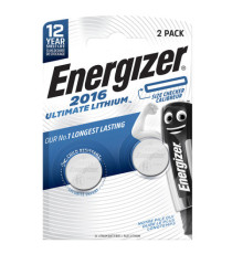 Micropila CR2016 - 3V - a pastiglia - Ultimate Lithium - Energizer - blister 2 pezzi