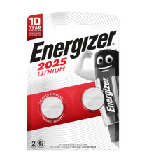Micropila CR2025 - 3V - a pastiglia - litio - Energizer - blister 2 pezzi