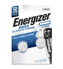 Micropila CR2032 - 3V - a pastiglia - Ultimate Lithium - Energizer - blister 2 pezzi