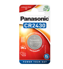 Micropila CR2430 - 3V - a pastiglia - litio - Panasonic - blister 1 pezzo Micropila CR2430 - 3V - a pastiglia - litio - Panasonic - blister 1 pezzo