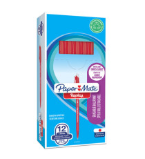 Penna a sfera con cappuccio Replay - cancellabile - punta 1 mm - rosso - Papermate