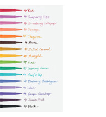 Pennarello Flair Nylon - punta feltro - 1,10mm - colori assortiti Candy Pop - Papermate - conf.16 pezzi