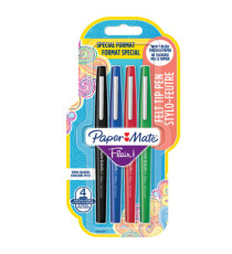 Pennarello Flair Nylon - punta feltro - 1,10mm - colori assortiti Classic - Papermate - conf. 4 pezzi