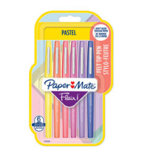 Pennarello Flair Nylon - punta feltro - 1,10mm - colori assortiti Pastel - Papermate - conf. 6 pezzi Pennarello Flair Nylon - punta feltro - 1,10mm - colori assortiti Pastel - Papermate - conf. 6 pezzi