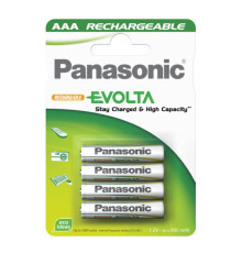 Pila ministilo AAA - 1,2V - Evolta - ricaricabili - Panasonic - blister 4 pezzi Pila ministilo AAA - 1,2V - Evolta - ricaricabili - Panasonic - blister 4 pezzi