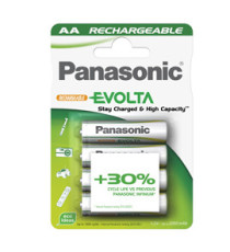 Pila stilo AA - 1,2V - Evolta - ricaricabili - Panasonic - blister 4 pezzi Pila stilo AA - 1,2V - Evolta - ricaricabili - Panasonic - blister 4 pezzi