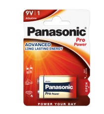 Pila Transistor - 9V - ProPower - 6R61 - Panasonic - blister 1 pezzo Pila Transistor - 9V - ProPower - 6R61 - Panasonic - blister 1 pezzo