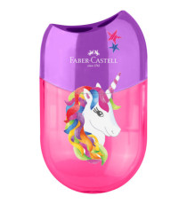Temperamatite unicorno e dinosauro - con serbatoio - 2 fori - colori assortiti - Faber Castell Temperamatite unicorno e dinosauro - con serbatoio - 2 fori - colori assortiti - Faber Castell
