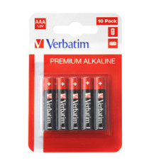 Pila ministilo AAA - 1,5V - alcaline - 49874 - Verbatim - blister 10 pezzi