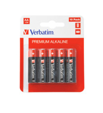 Pila stilo AA - 1,5V - alcaline - 49875 - Verbatim - blister 10 pezzi
