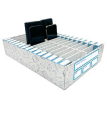 Contenitore portacellulare - 30 posti - cartone ondulato -  26,5 x 38,5 x 8 cm - Brefiocart