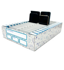 Contenitore portacellulare - 30 posti - cartone ondulato -  26,5 x 38,5 x 8 cm - Brefiocart